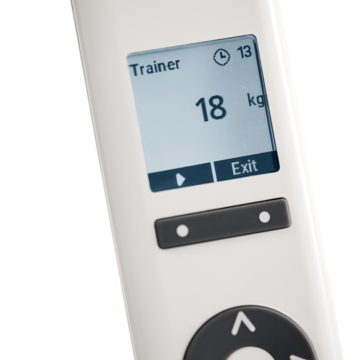 GH3+ Trainer Module handbediening die revalidatie en looptraining ondersteunt.