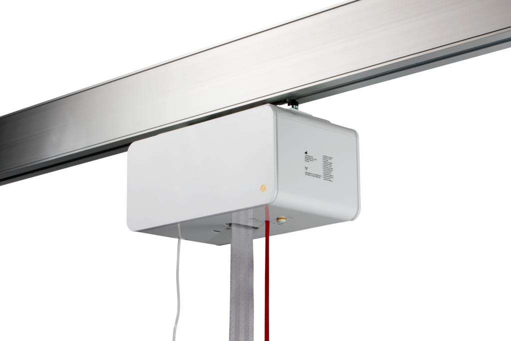 GH3+ aandrijfmotor voor horizontale verplaatsing langs het plafondrailsysteem.