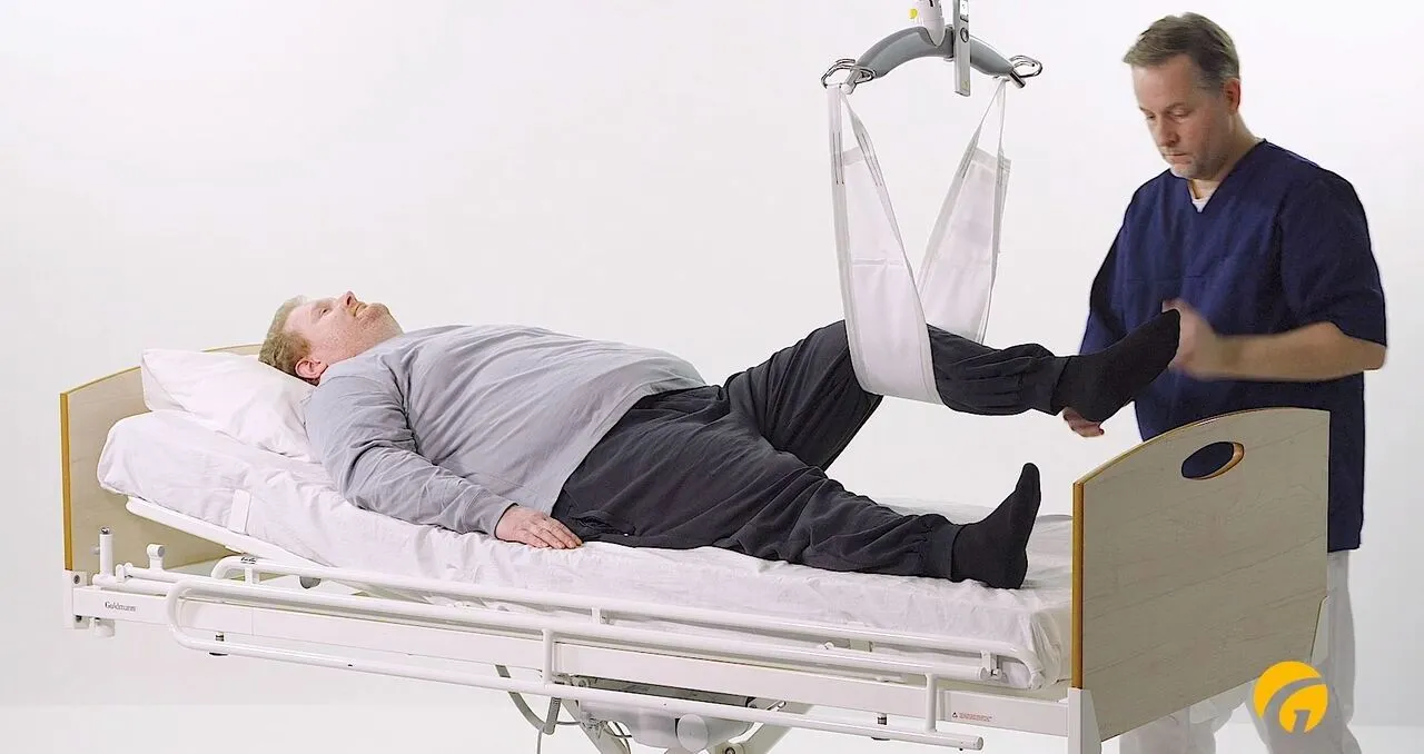 Disposable leg sling for lifting and supporting extremities in ...