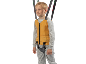 Guldmann Active Vest – Kids paediatric walking vest supporting torso and pelvis for standing and balance training